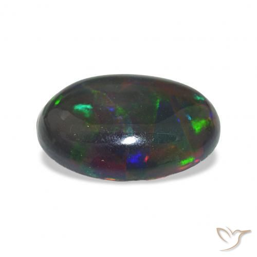 9,17 ctw natürlicher Mehrfarbig Schwarzer Opal, Oval, Lichtundurchlässig