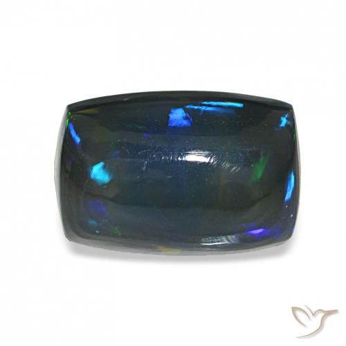 9,17 ctw natürlicher Mehrfarbig Schwarzer Opal, Kissen, Transparent