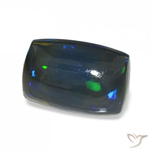 9,17 ctw natürlicher Mehrfarbig Schwarzer Opal, Kissen, Transparent