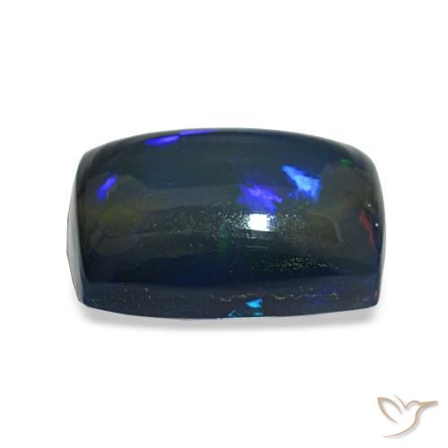 9,17 ctw natürlicher Mehrfarbig Schwarzer Opal, Kissen, Transparent