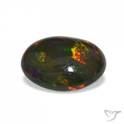 9,17 ctw natürlicher Mehrfarbig Schwarzer Opal, Oval, Lichtundurchlässig