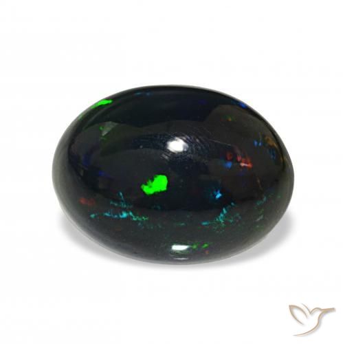 9,17 ctw natürlicher Mehrfarbig Schwarzer Opal, Oval, Lichtundurchlässig