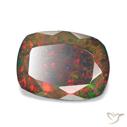 9,17 ctw natürlicher Mehrfarbig Schwarzer Opal, Kissen, Lichtundurchlässig