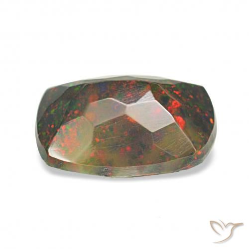 9,17 ctw natürlicher Mehrfarbig Schwarzer Opal, Kissen, Lichtundurchlässig