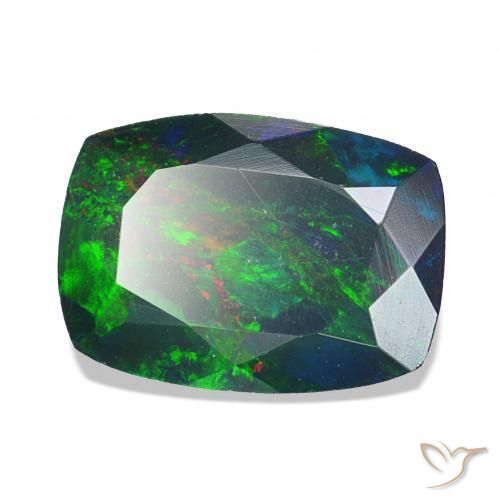 9,17 ctw natürlicher Mehrfarbig Schwarzer Opal, Kissen, Lichtundurchlässig