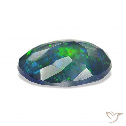 9,17 ctw natürlicher Mehrfarbig Schwarzer Opal, Oval, Lichtundurchlässig