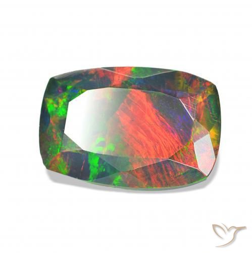 9,17 ctw natürlicher Mehrfarbig Schwarzer Opal, Kissen, Lichtundurchlässig