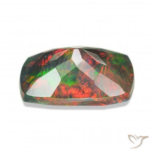 9,17 ctw natürlicher Mehrfarbig Schwarzer Opal, Kissen, Lichtundurchlässig