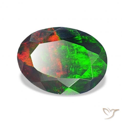 9,17 ctw natürlicher Mehrfarbig Schwarzer Opal, Oval, Lichtundurchlässig