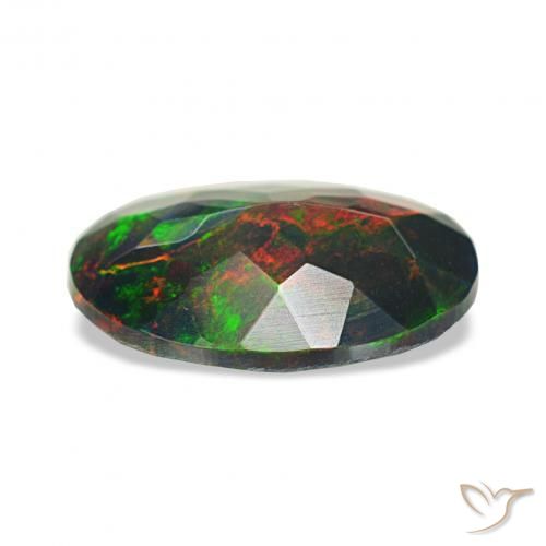9,17 ctw natürlicher Mehrfarbig Schwarzer Opal, Oval, Lichtundurchlässig