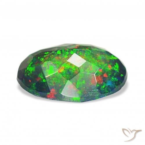 9,17 ctw natürlicher Mehrfarbig Schwarzer Opal, Oval, Lichtundurchlässig