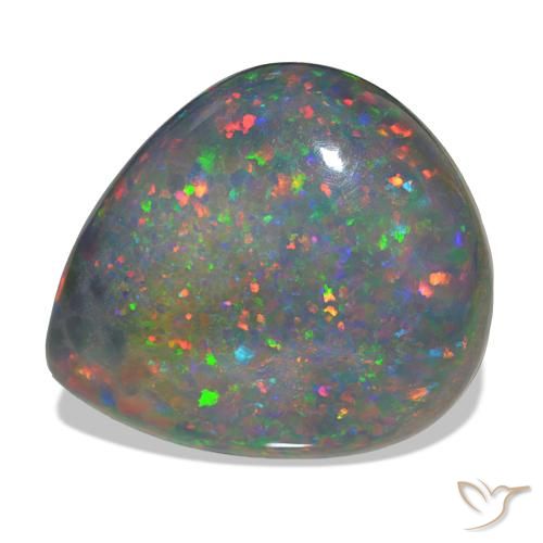 47.99ct Mehrfarbig Schwarzer Opal Edelsteine, Birnenform, Lichtundurchlässig
