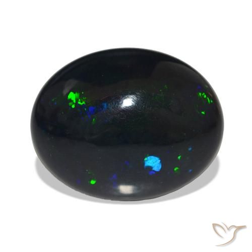 11.99ct Mehrfarbig Schwarzer Opal Edelsteine, Oval, Lichtundurchlässig