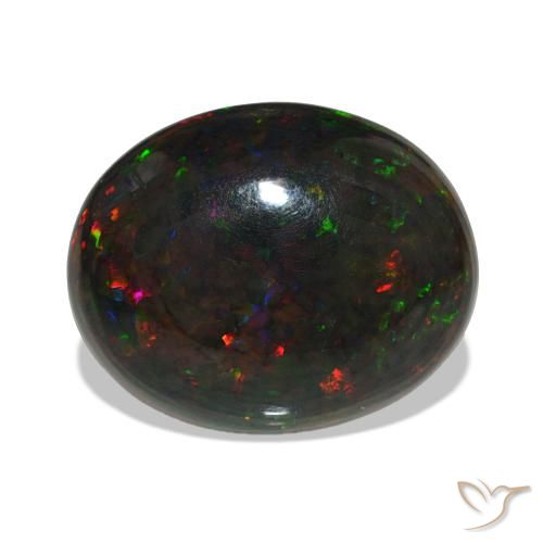 9,17 ctw natürlicher Mehrfarbig Schwarzer Opal, Oval, Lichtundurchlässig