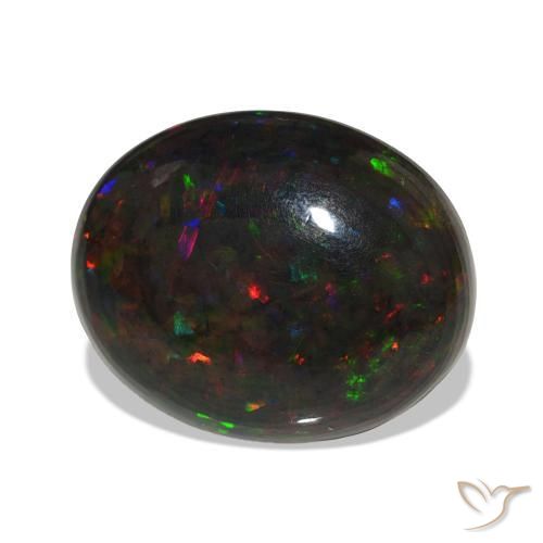 9,17 ctw natürlicher Mehrfarbig Schwarzer Opal, Oval, Lichtundurchlässig