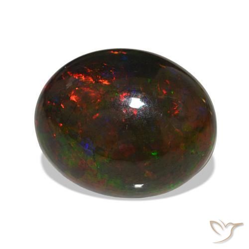 9,17 ctw natürlicher Mehrfarbig Schwarzer Opal, Oval, Lichtundurchlässig
