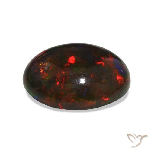 9,17 ctw natürlicher Mehrfarbig Schwarzer Opal, Oval, Lichtundurchlässig