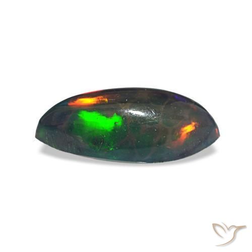 0,64 ctw natürlicher mehrfarbiger Schwarzer Opal, Marquise, Lichtdurchlässig