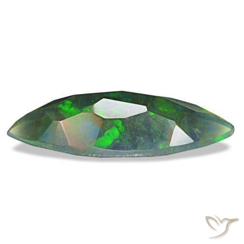 2,17 ctw natürlicher mehrfarbiger Schwarzer Opal, Marquise, Lichtdurchlässig