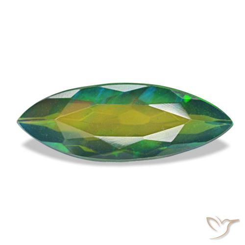 1,50 ctw natürlicher mehrfarbiger Schwarzer Opal, Marquise, Lichtdurchlässig