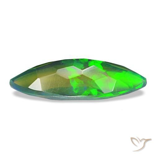 1,50 ctw natürlicher mehrfarbiger Schwarzer Opal, Marquise, Lichtdurchlässig