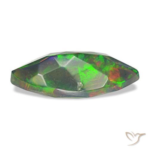 1,00 ctw natürlicher mehrfarbiger Schwarzer Opal, Marquise, Lichtdurchlässig