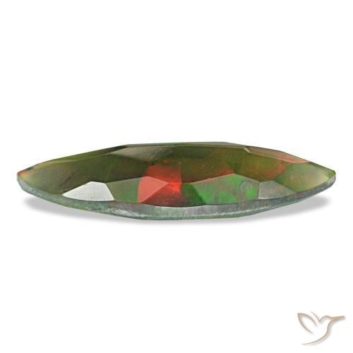 1,16 ctw natürlicher mehrfarbiger Schwarzer Opal, Marquise, Lichtdurchlässig