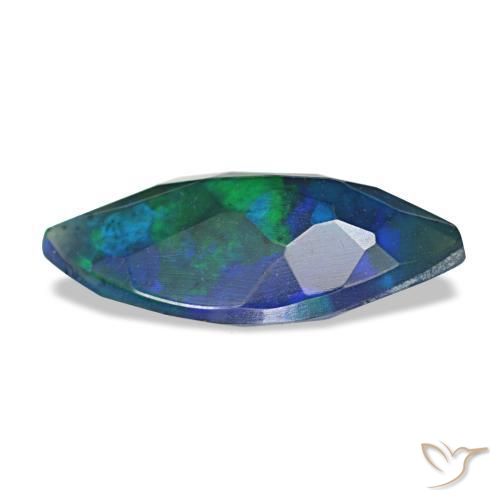 0,96 ctw natürlicher mehrfarbiger Schwarzer Opal, Marquise, Lichtundurchlässig