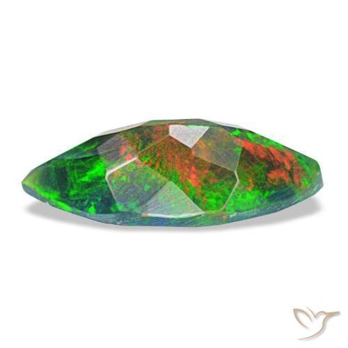 1,44 ctw natürlicher mehrfarbiger Schwarzer Opal, Marquise, Lichtundurchlässig