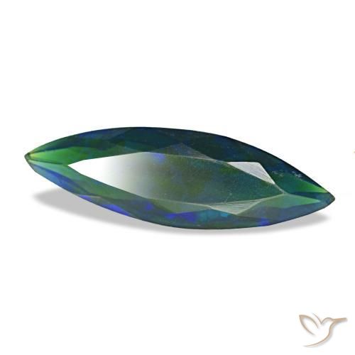 1,81 ctw natürlicher mehrfarbiger Schwarzer Opal, Marquise, Lichtdurchlässig