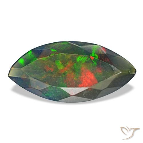 1.29ct Mehrfarbiger Schwarzer Opal, Marquise, Lichtdurchlässig