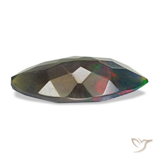 1,29 ctw natürlicher mehrfarbiger Schwarzer Opal, Marquise, Lichtdurchlässig