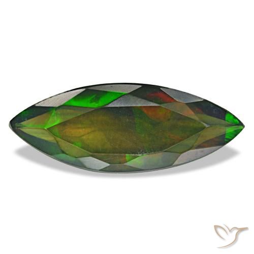 2,60 ctw natürlicher mehrfarbiger Schwarzer Opal, Marquise, Lichtdurchlässig
