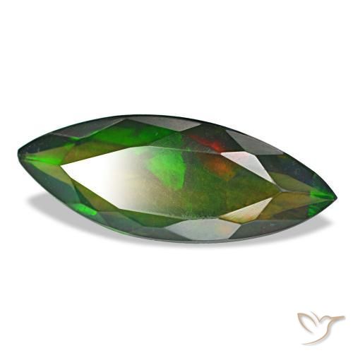 2,60 ctw natürlicher mehrfarbiger Schwarzer Opal, Marquise, Lichtdurchlässig