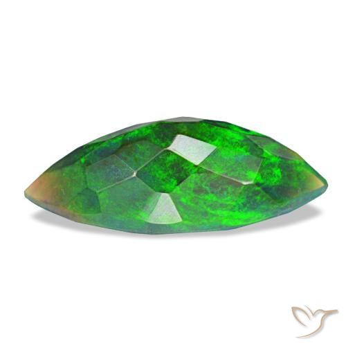2,08 ctw natürlicher mehrfarbiger Schwarzer Opal, Marquise, Lichtundurchlässig