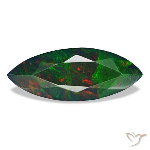 1,40 ctw natürlicher mehrfarbiger Schwarzer Opal, Marquise, Lichtundurchlässig
