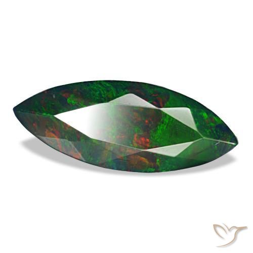 1,40 ctw natürlicher mehrfarbiger Schwarzer Opal, Marquise, Lichtundurchlässig
