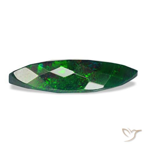 1,40 ctw natürlicher mehrfarbiger Schwarzer Opal, Marquise, Lichtundurchlässig