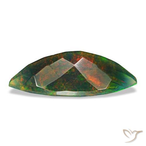 1,68 ctw natürlicher mehrfarbiger Schwarzer Opal, Marquise, Lichtundurchlässig