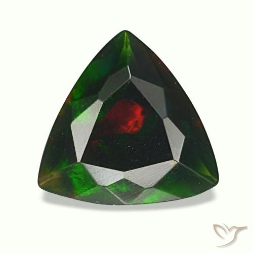 1.19ct Mehrfarbiger Schwarzer Opal, Trillion, Lichtundurchlässig
