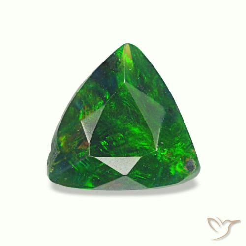 0,42 ctw natürlicher mehrfarbiger Schwarzer Opal, Trillion, Lichtundurchlässig