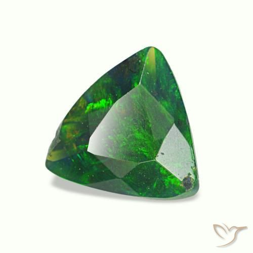 0,42 ctw natürlicher mehrfarbiger Schwarzer Opal, Trillion, Lichtundurchlässig