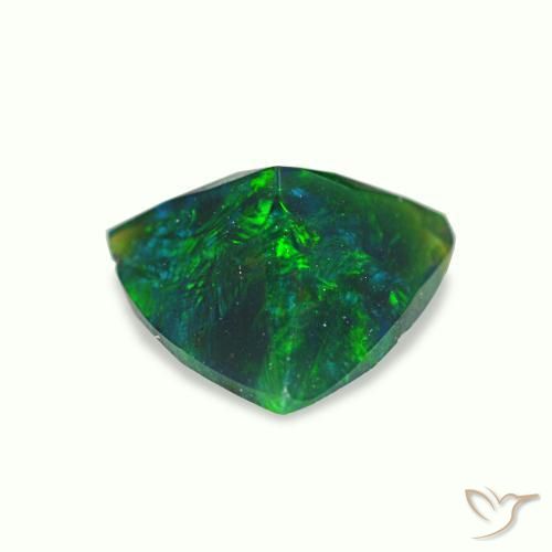0,42 ctw natürlicher mehrfarbiger Schwarzer Opal, Trillion, Lichtundurchlässig