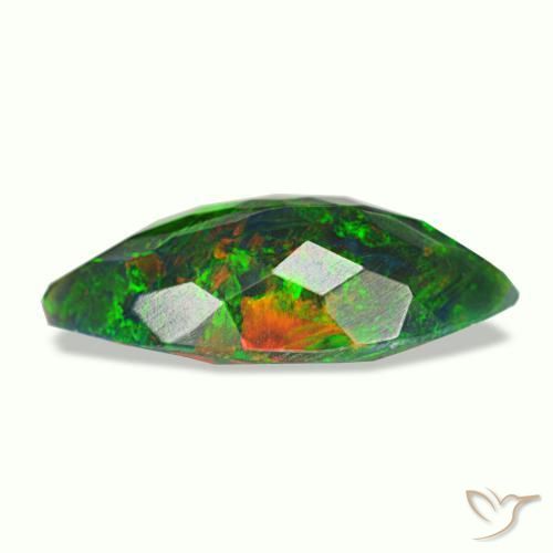1,98 ctw natürlicher mehrfarbiger Schwarzer Opal, Marquise, Lichtundurchlässig