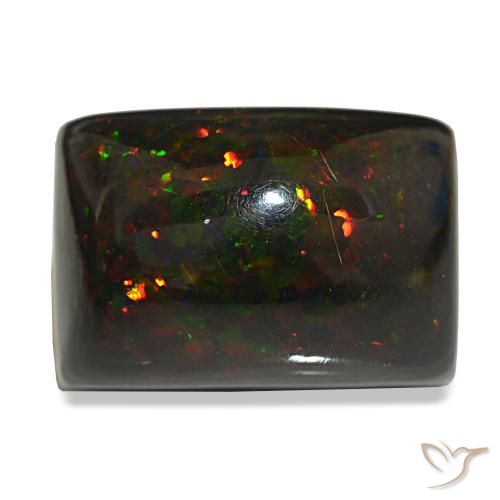 29,90 ctw natürlicher mehrfarbiger Schwarzer Opal, Baguette, Lichtundurchlässig