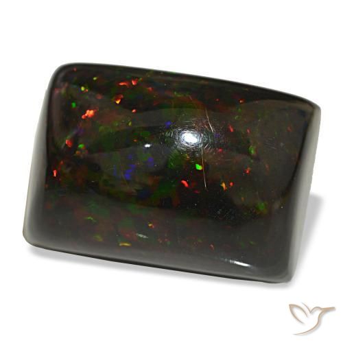 29,90 ctw natürlicher mehrfarbiger Schwarzer Opal, Baguette, Lichtundurchlässig