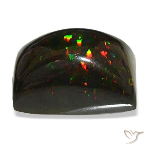 29,90 ctw natürlicher mehrfarbiger Schwarzer Opal, Baguette, Lichtundurchlässig