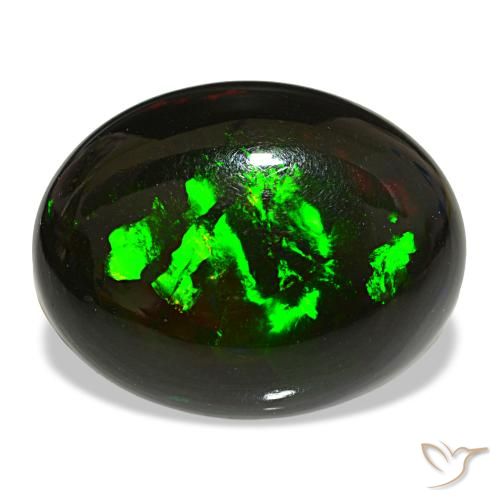 16.22ct Mehrfarbiger Schwarzer Opal, Oval, Lichtundurchlässig