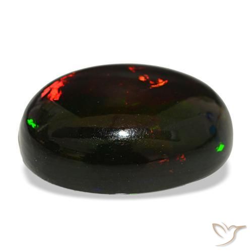 16,22 ctw natürlicher mehrfarbiger Schwarzer Opal, Oval Schliff, Lichtundurchlässig