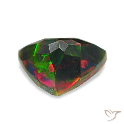 1,40 ctw natürlicher mehrfarbiger Schwarzer Opal, Trillion, Lichtundurchlässig